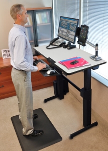 WorkFit-D Standing Desk with LX Monitor Arm