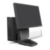 Ergotron Neo-Flex® All-In-One Lift Stand, Front View, Black Colour, CPU Mounted, Monitor Mounted, Monitor Lifted