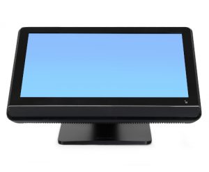 Ergotron Neo-Flex® Touchscreen Stand, Top View, Black Colour, Monitor Attached, Monitor Facing Upwards