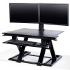 Ergotron WorkFit-TX Standing Desk Converter Raised Two Monitor