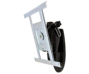 Ergotron LX HD Wall Mount Monitor Pivot, Mounted View, Side View, Black Colour, No Monitor, Item Only