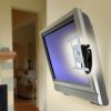 Ergotron LX HD Wall Mount Monitor Pivot, Home Usage, Side View, Black Colour, Monitor Mounted, Transparent Screen