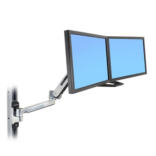 LX Sit-Stand Wall Arm Two Monitor