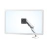 Ergotron HX Desk Monitor Arm, White Colour, Front View, Monitor Mounted, Wide Screen Monitor