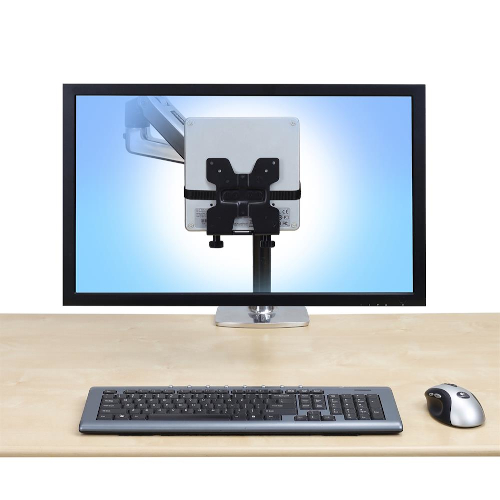 Ergotron Thin Client Mount, Black, Transparent Placement Directly Behind Monitor