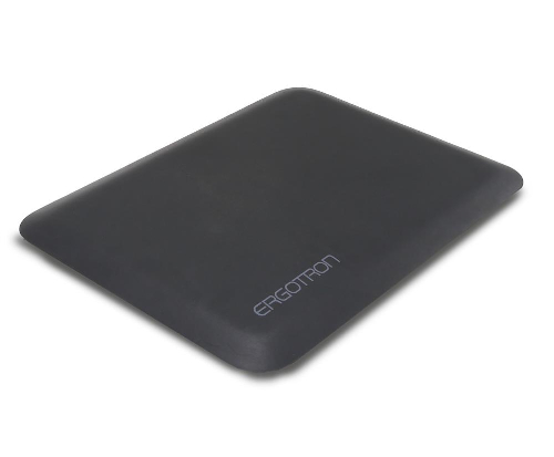 Ergotron WorkFit® Floor Mat, Small, Angled View, Full Size, Charcoal Grey Colour