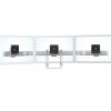 Ergotron HX Triple Monitor Bow Kit, White Colour, Front View, No Monitors, No Arm, Transparent Monitors