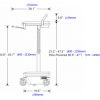 Humanscale T7 Medical Cart Dimensions