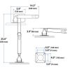 Ergotron LX Desk Mount LCD Arm Tall Pole Dimensions