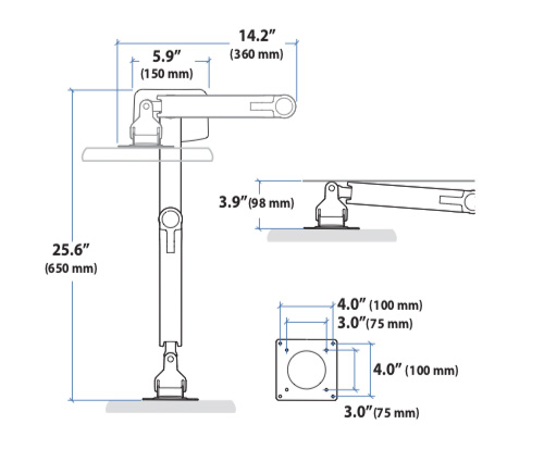 Ergotron Lx Desk Mount Lcd Arm Tall Pole Ergopro Ergonomic Solutions