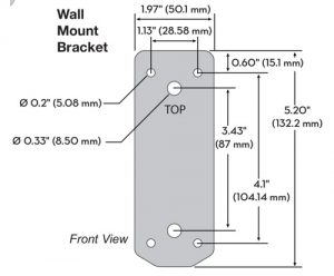 Ergotron MXV Wall Monitor Arm Bracket Dimensions