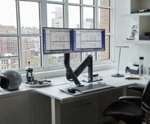 QuickStand Lite Dual Screen Sit to Stand Desk