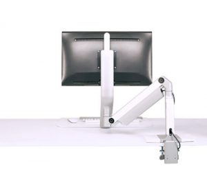 QuickStand Lite Single Screen Sit to Stand Desk Back View
