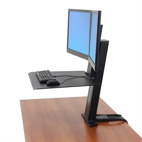 Workfit Sr Dual Monitor Sit Stand Desktop Workstation Black