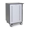 Ergotron Zip40 Charging Cart, Zip40 Charging and Management Cart, Alternate Side View, Grey and White Colour