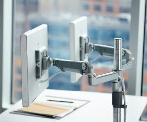 Humanscale M/Flex Multi-Monitor Arm System Two Arm Back