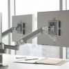 Humanscale M/Flex Multi-Monitor Arm System Office Two Monitor Back