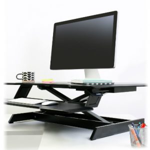Ergotron WorkFit™ Corner Standing Desk Converter Angled
